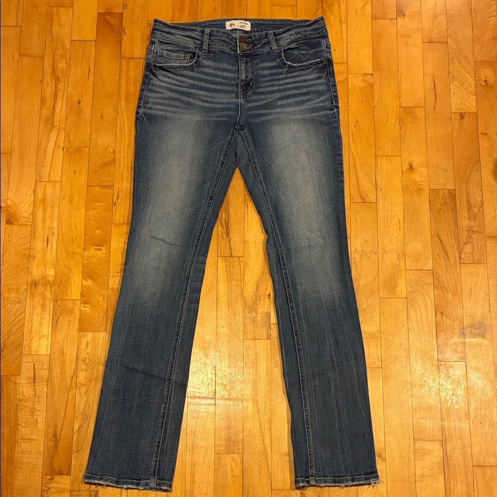 BKE Women's Straight Leg Jeans in Dark Blue